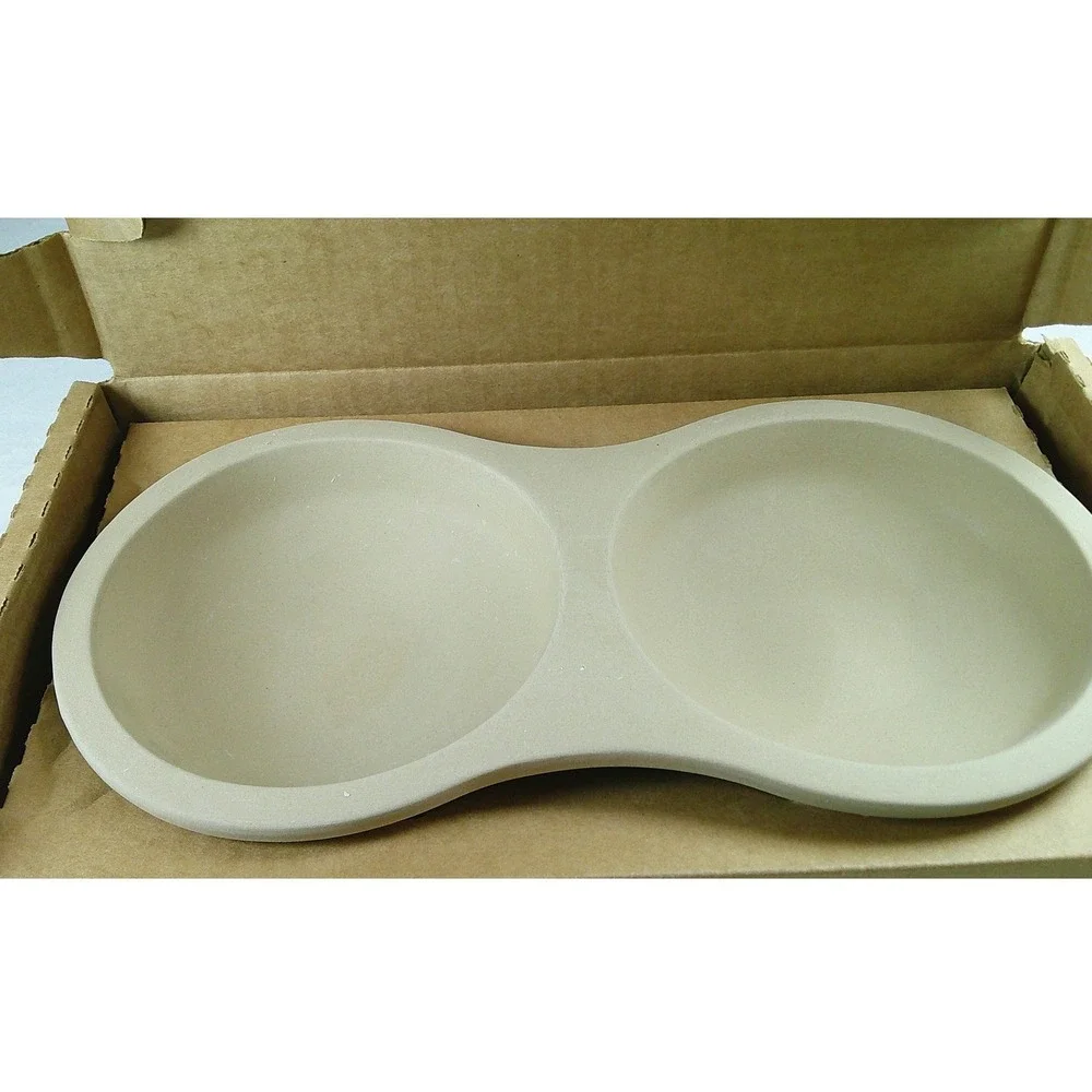 The Pampered Chef Microwave Egg Cooker 1372 Natural‎ Stoneware Made in USA New